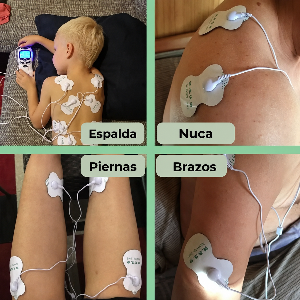 Combo Alivio Total: Terapia Pasiva 8 Electrodos + Tapete Masajeador de Pies